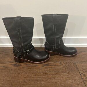 Free People Black Heeled Boots
